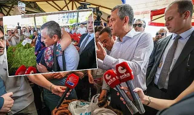 Özgür Özel’e Pazarda Duygusal Sarılma